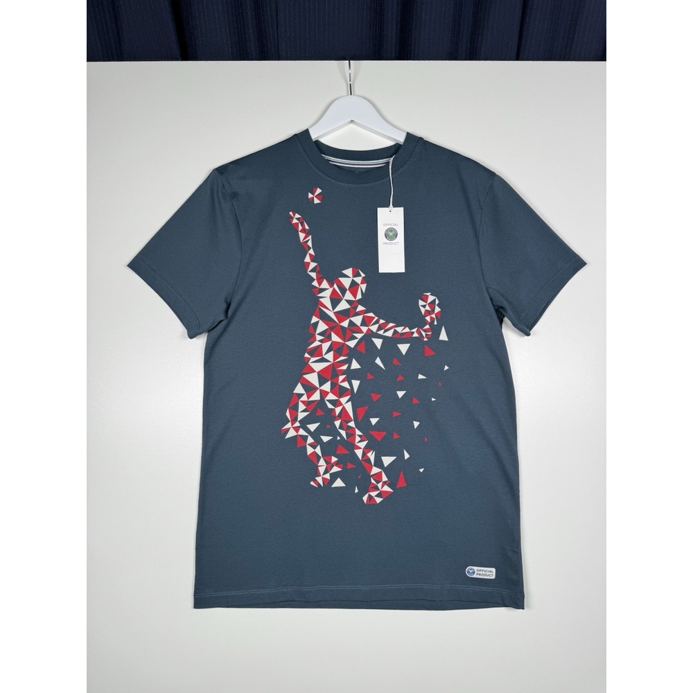 Wimbledon Shirt Size XS - Mens Tee Player - Steel Blue NEW